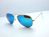 Ray Ban aviador espelhado lente azul